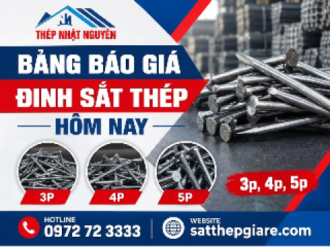 Bảng báo giá đinh sắt thép hôm nay 3p, 4p, 5p