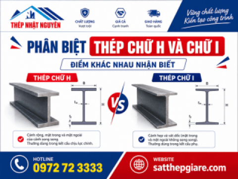 Phân biệt thép chữ H và chữ I | Điểm khác nhau nhận biết