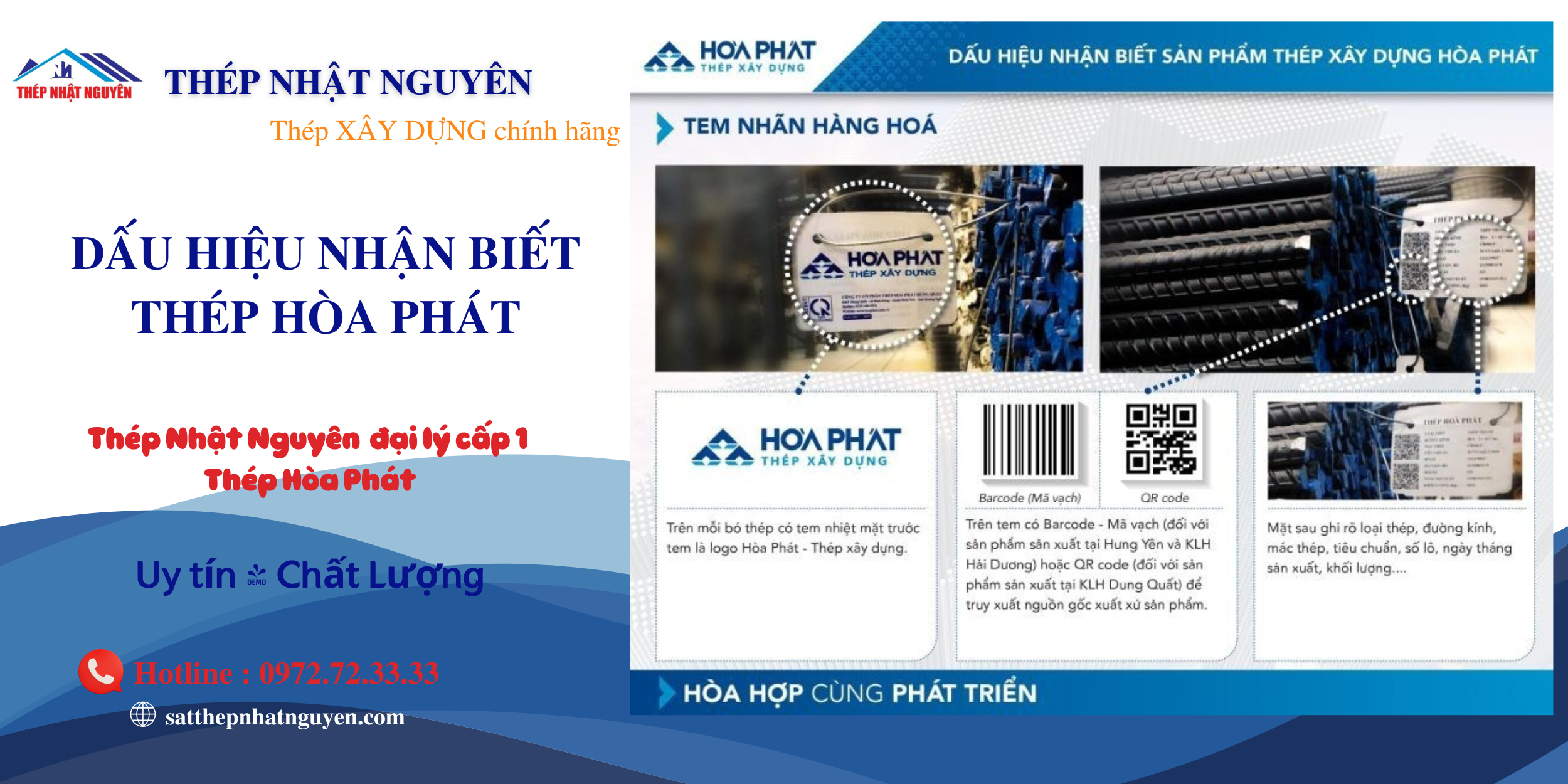 Dấu hiệu nhận biết thép hòa phát