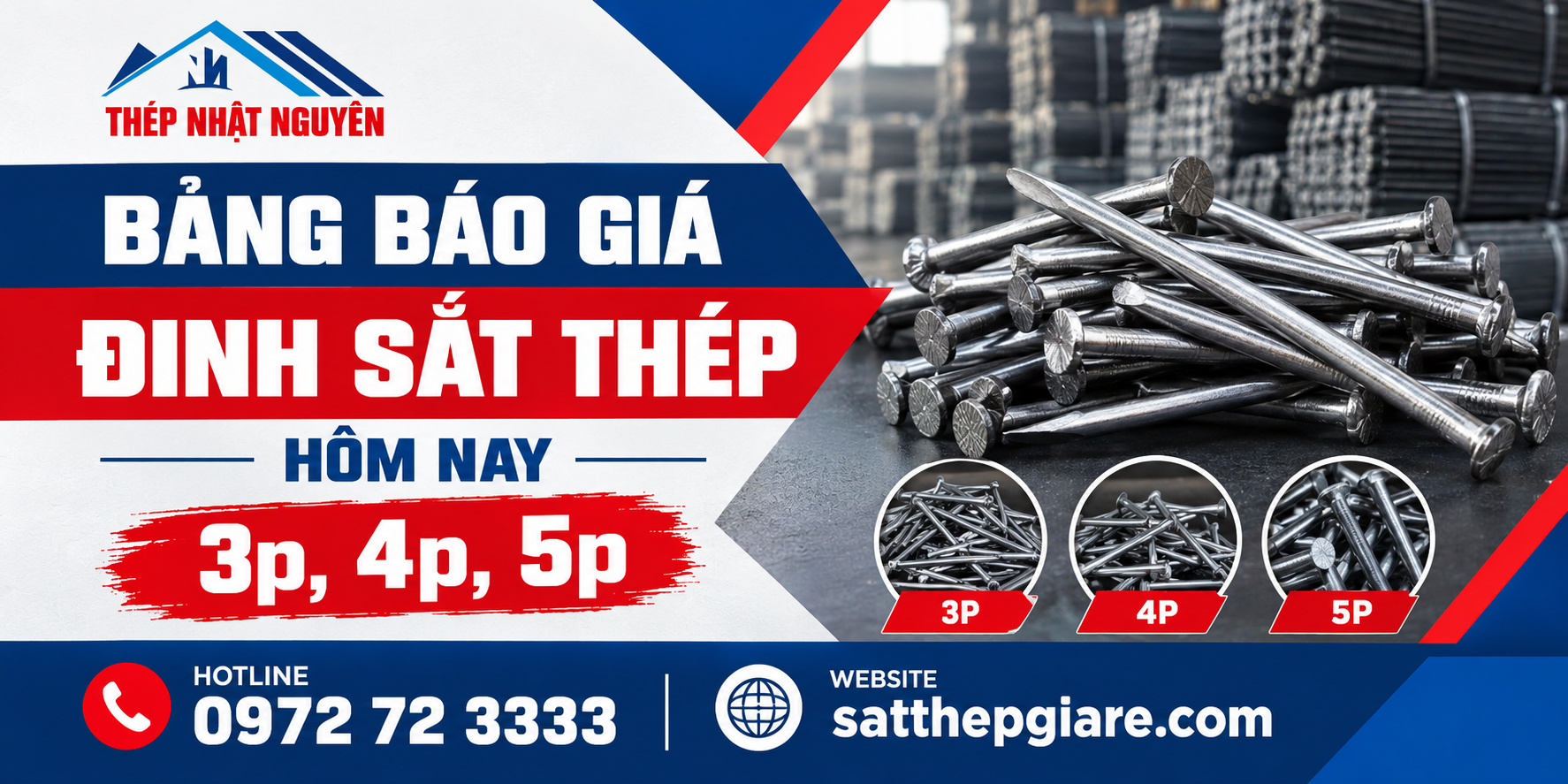 bảng báo giâ đinh sắt thép mới nhất hôm nay