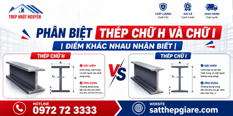 phân biệt thép hình chứ H và chữ I mới nhất