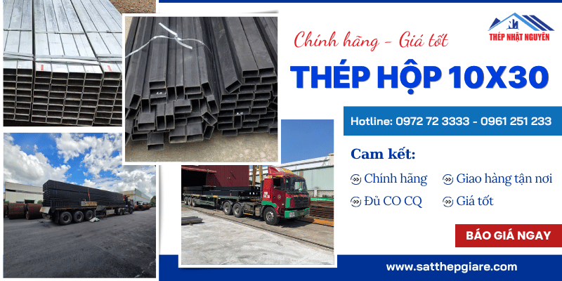 Thép hộp 10x30 chính hãng giá tốt