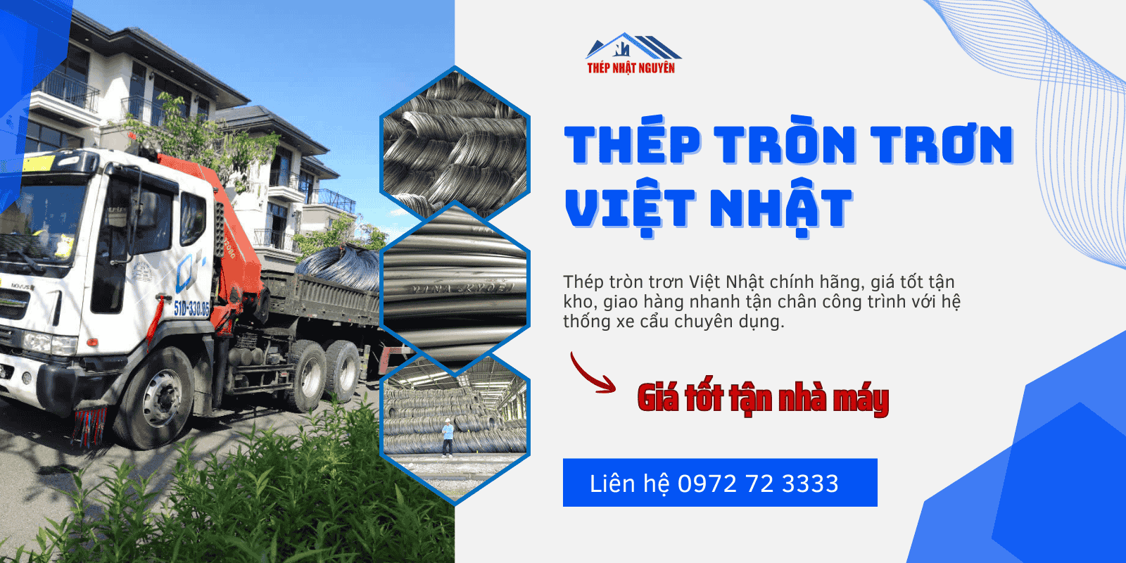 Thép tròn trơn Việt Nhật giá tốt tận kho