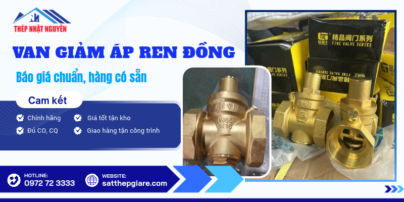 Van giảm áp ren đồng chính hãng giá tốt
